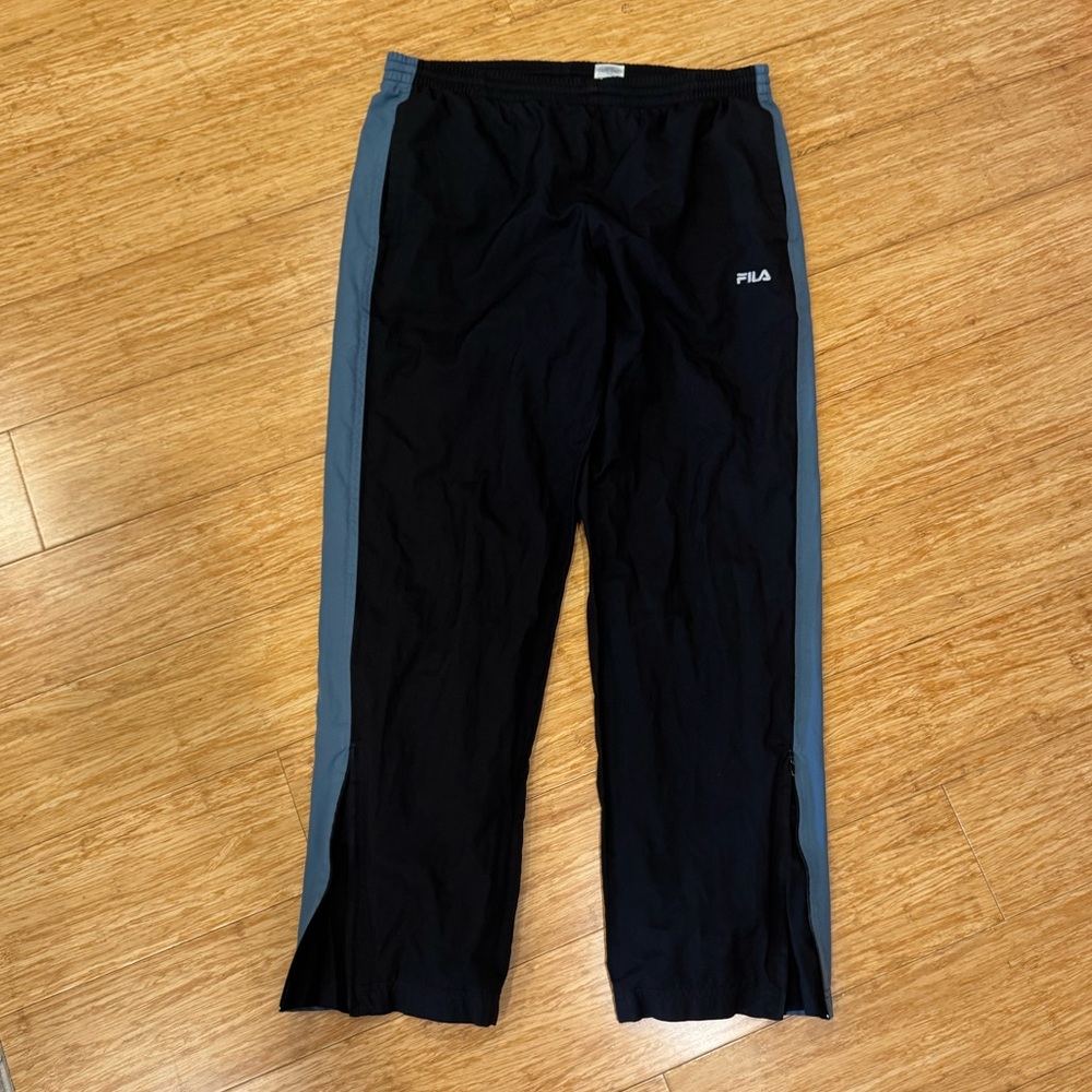 Vintage Fila black blue track pants